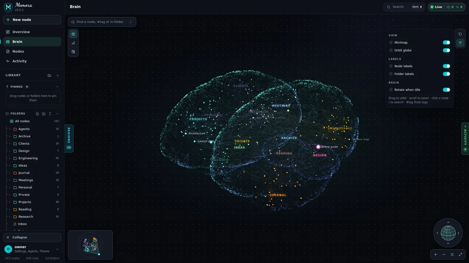 Brain filter panel
