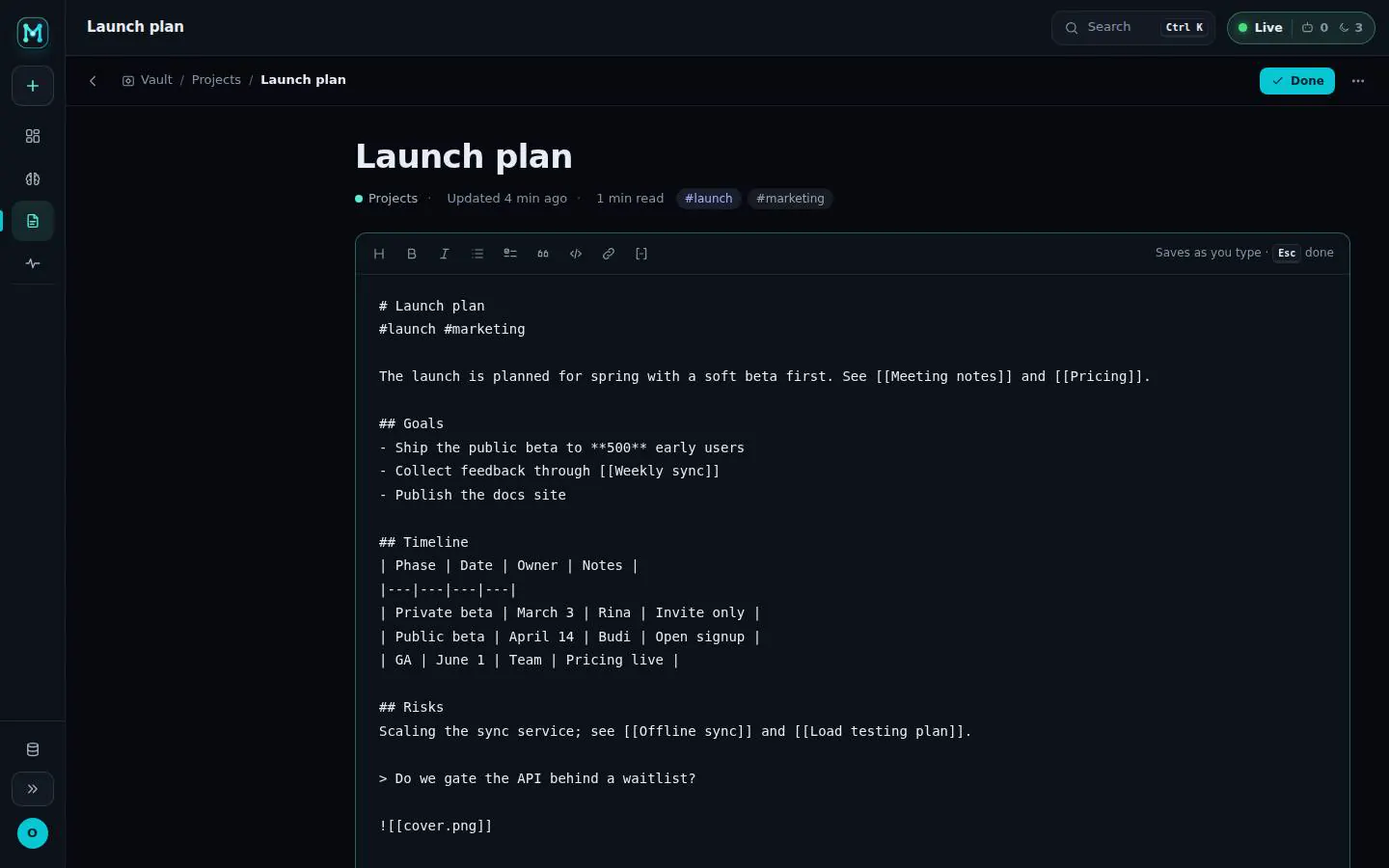 Node editor with toolbar