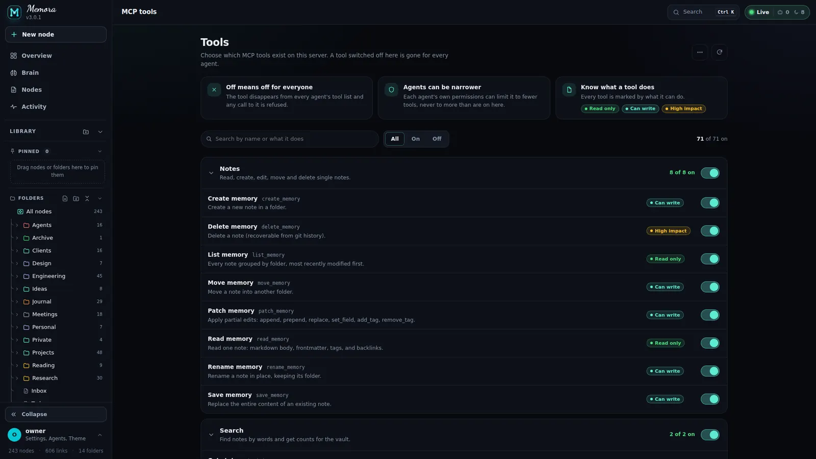 Tools page
